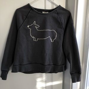 Madewell Corgi Cropped Sweatshirt Small